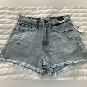 Abercrombie & Fitch Light Blue High Rise Denim Short, Size 26/2